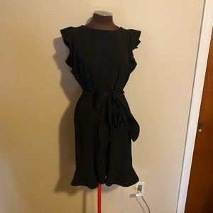 Black tie waist dress by The Loft